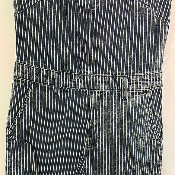 Striped Denim Jumpsuit - Picture 2 of 9